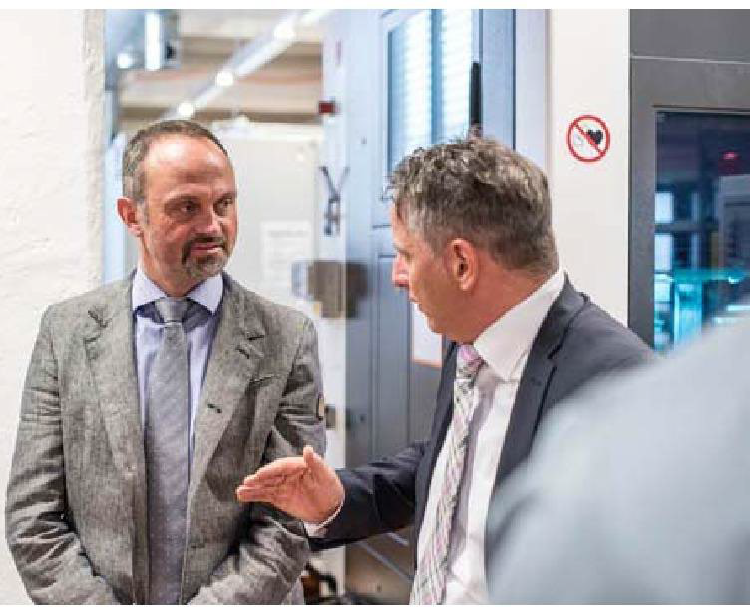 Achieving the best result for the customer together, Stephan Zeller (10 from Kern Mikrotechnik and Damiano Casafina from Röhm Switzerland.