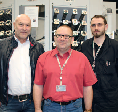 Satisfied with the solution from Röhm (from left to right): Richard Schörkhuber, technical sales consultant with Röhm Austria; Herbert Tiefenböck, Corporate Operations Director EV Group; and Reinhard Lang, Manufacturing Team Leiter with EV Group.