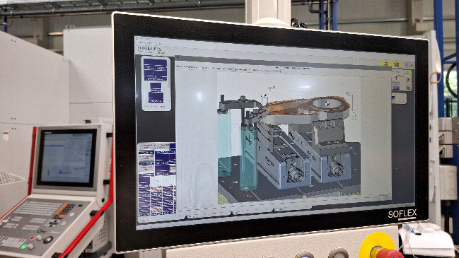 Aufspannsituation – dargestellt im CAM-System.